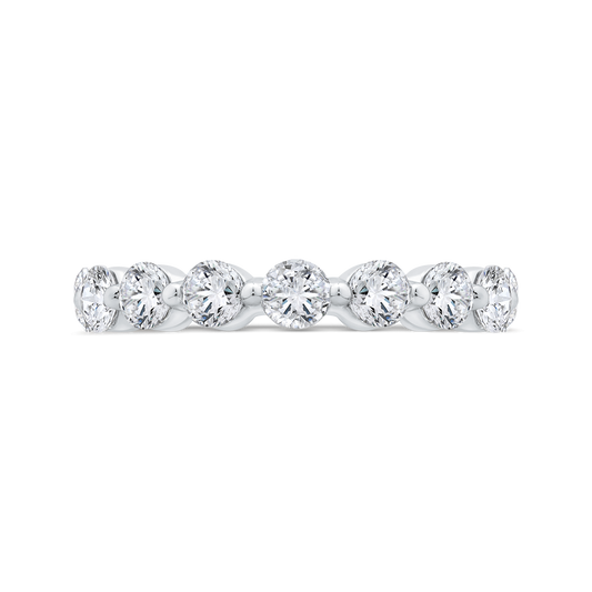 14K White Gold with Round Diamond Eternity Ring