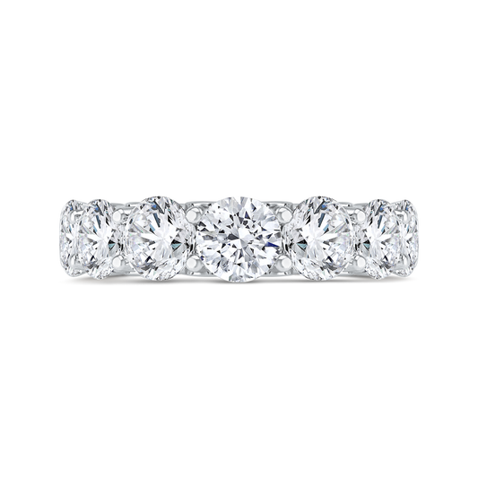 14K White Gold with Round Diamond Eternity Ring