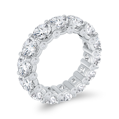 14K White Gold with Round Diamond Eternity Ring