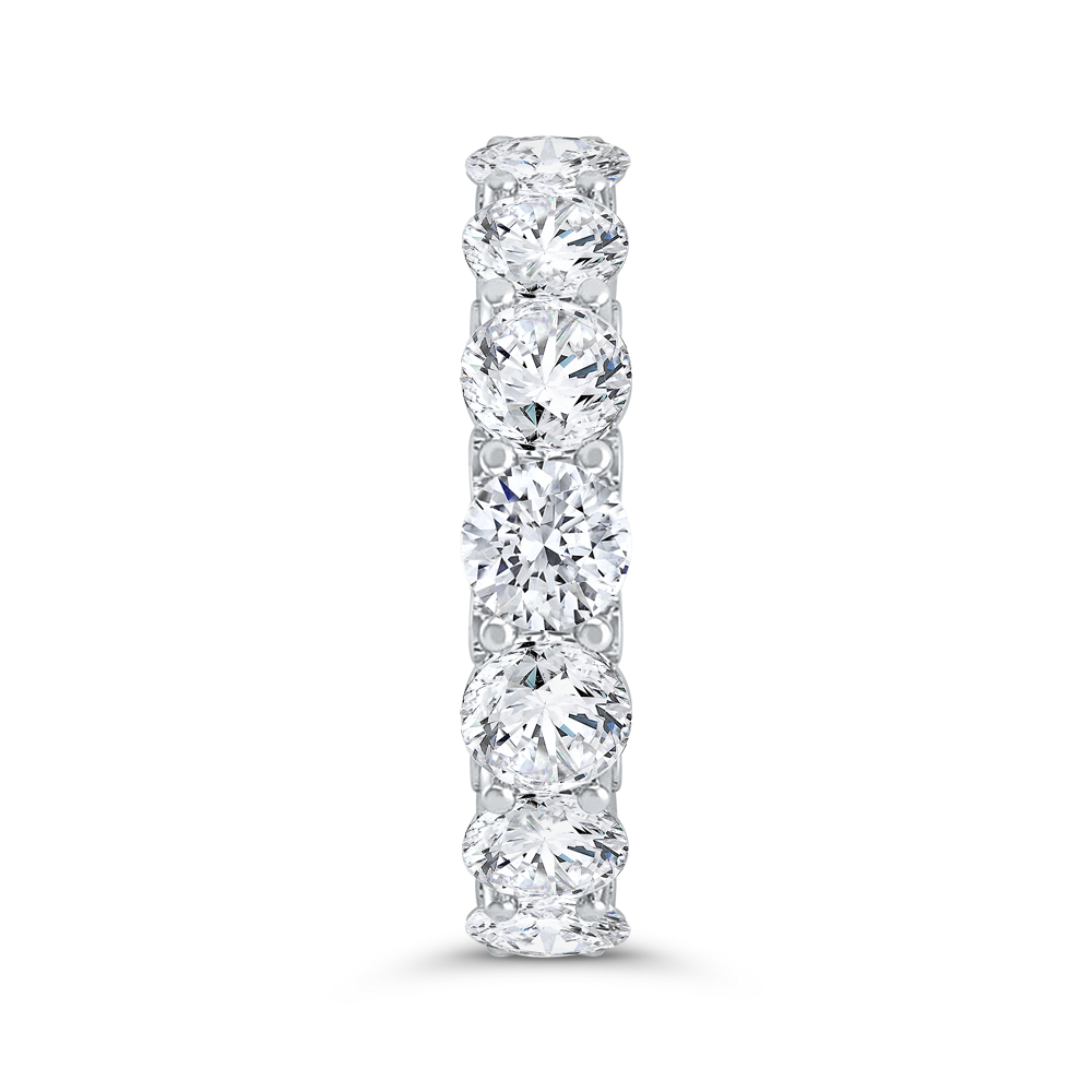 14K White Gold with Round Diamond Eternity Ring