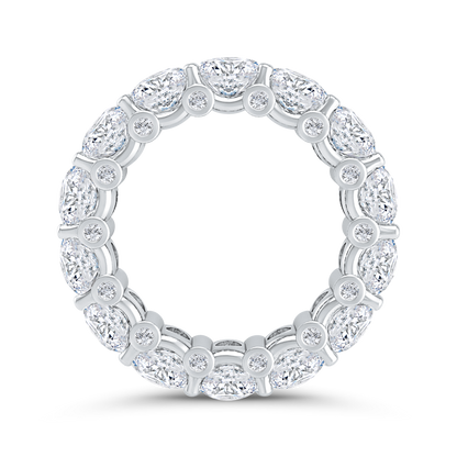 14K White Gold with Round Diamond Eternity Ring