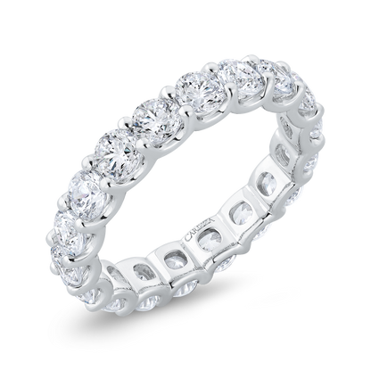 14K White Gold with Round Diamond Eternity Ring