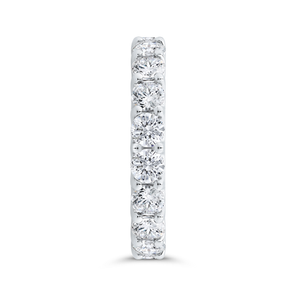 14K White Gold with Round Diamond Eternity Ring