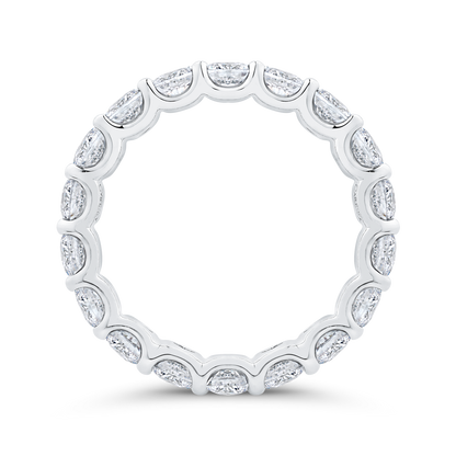 14K White Gold with Round Diamond Eternity Ring