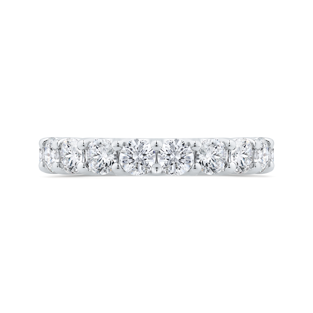 14K White Gold with Round Diamond Eternity Ring
