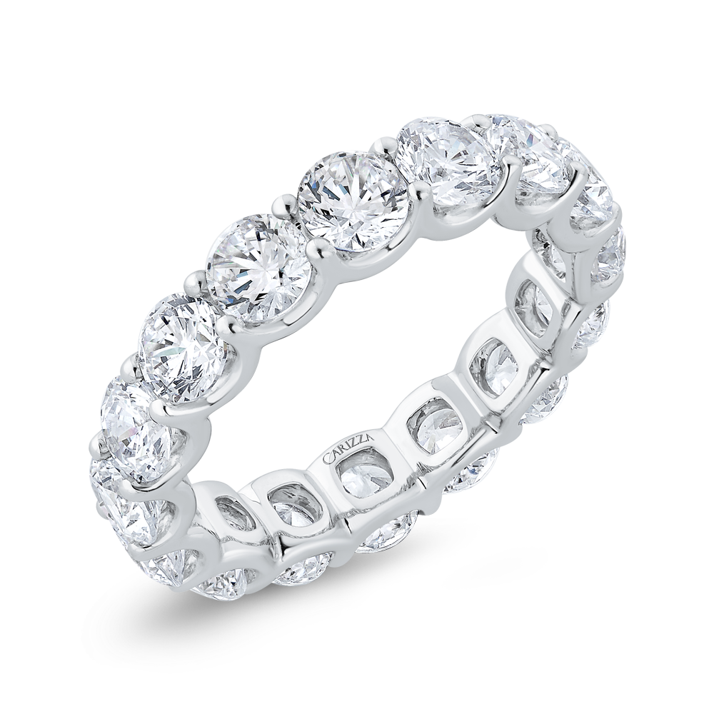 14K White Gold with Round Diamond Eternity Ring