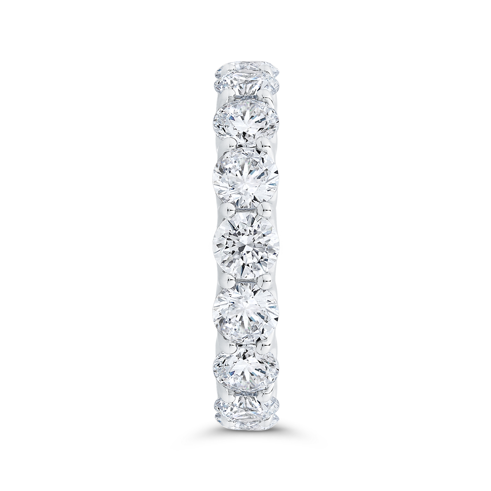 14K White Gold with Round Diamond Eternity Ring