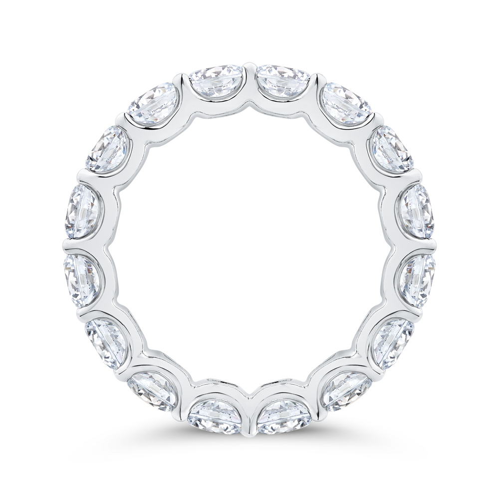 14K White Gold with Round Diamond Eternity Ring