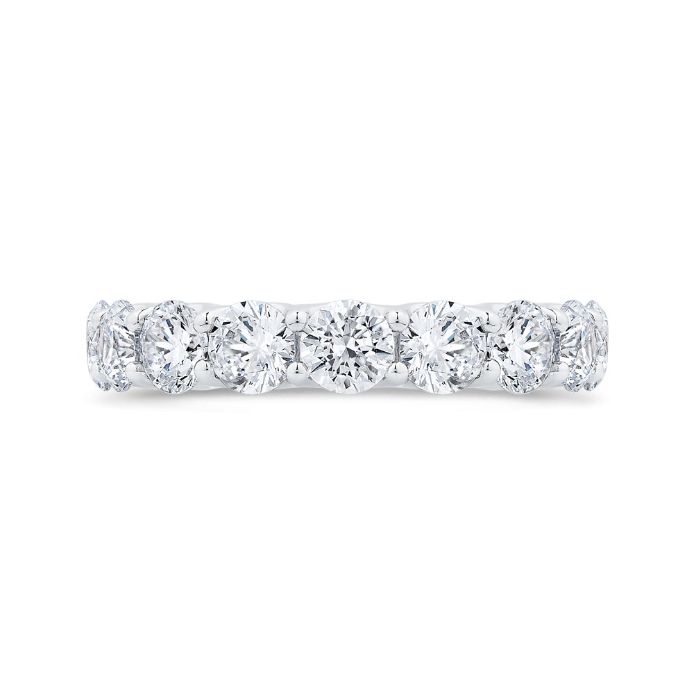 14K White Gold with Round Diamond Eternity Ring