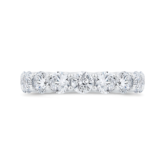 14K White Gold with Round Diamond Eternity Ring