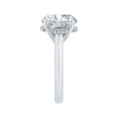14K White Gold Round Diamond Solitaire Plus Engagement Ring  (Semi-Mount)