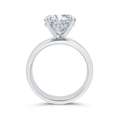 14K White Gold Diamond Engagement Ring (Semi-Mount)