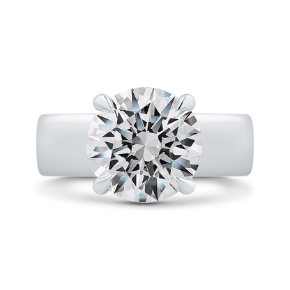 14K White Gold Diamond Engagement Ring (Semi-Mount)