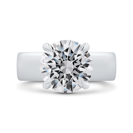 14K White Gold Diamond Engagement Ring (Semi-Mount)