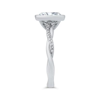 14K White Gold Diamond Engagement Ring (Semi-Mount)