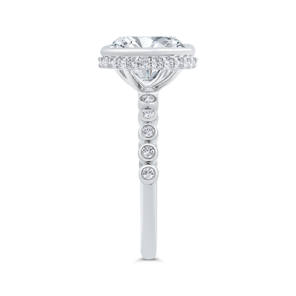 14K White Gold Diamond Engagement Ring (Semi-Mount)