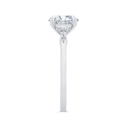 14K White Gold Diamond Engagement Ring (Semi-Mount)