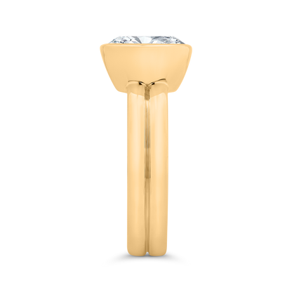 14K Yellow Gold Diamond Engagement Ring (Semi-Mount)