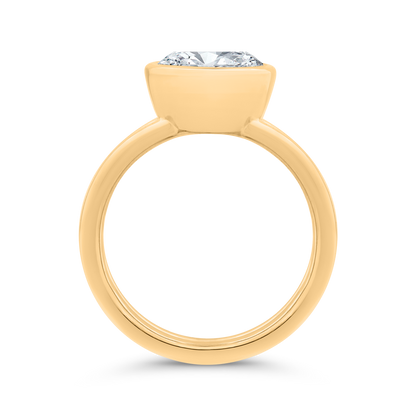 14K Yellow Gold Diamond Engagement Ring (Semi-Mount)