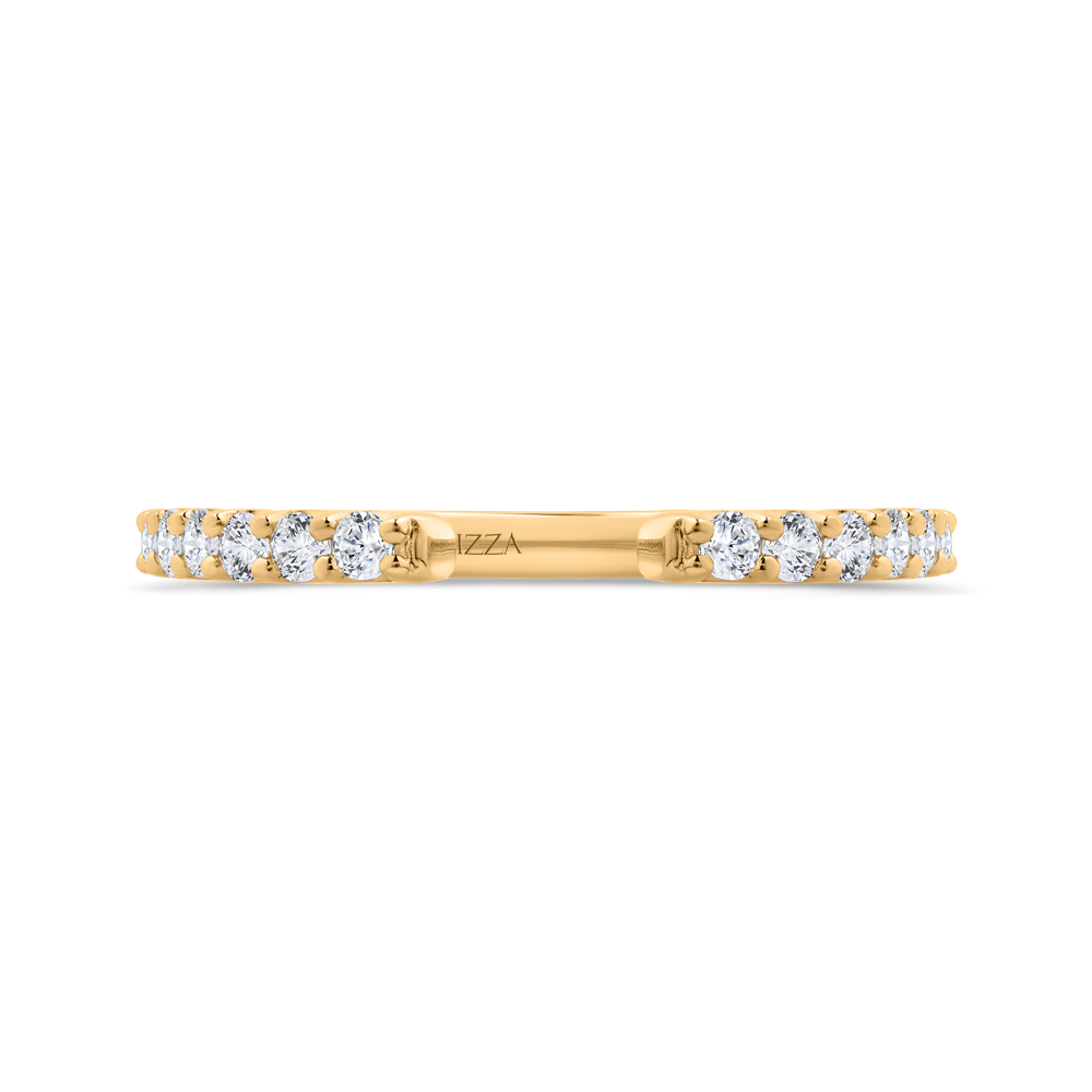 14K White Gold Diamond Wedding Band