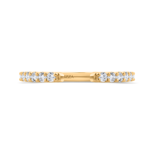 14K White Gold Diamond Wedding Band