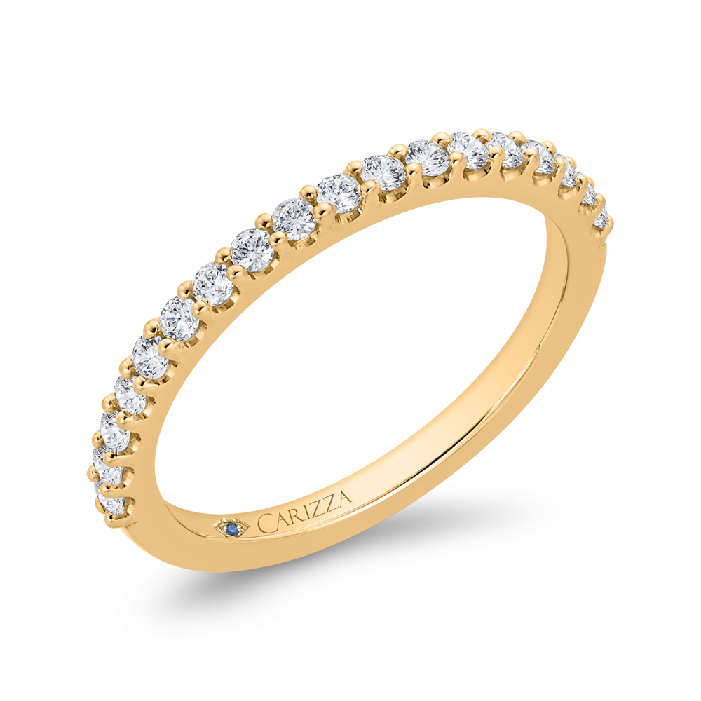 14K White Gold Diamond Wedding Band