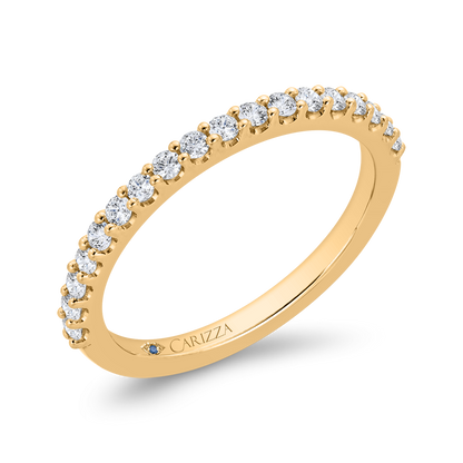 14K White Gold Diamond Wedding Band