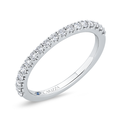 14K White Gold Diamond Wedding Band