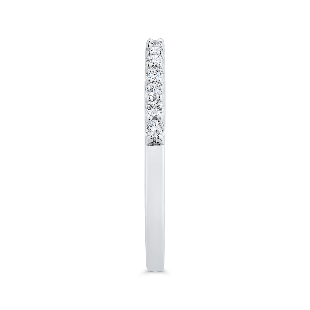 14K White Gold Diamond Wedding Band
