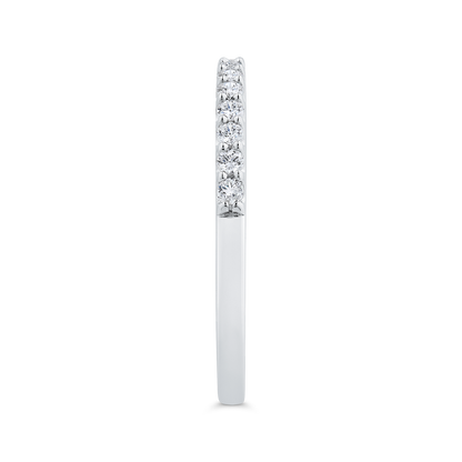 14K White Gold Diamond Wedding Band