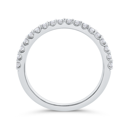 14K White Gold Diamond Wedding Band