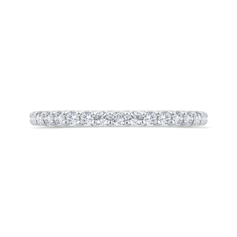 14K White Gold Diamond Wedding Band