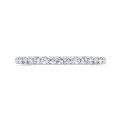 14K White Gold Diamond Wedding Band