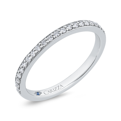 14K White Gold Diamond Wedding Band