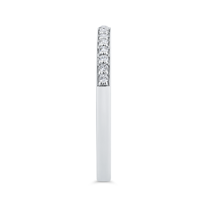 14K White Gold Diamond Wedding Band