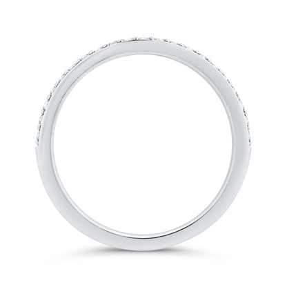 14K White Gold Diamond Wedding Band