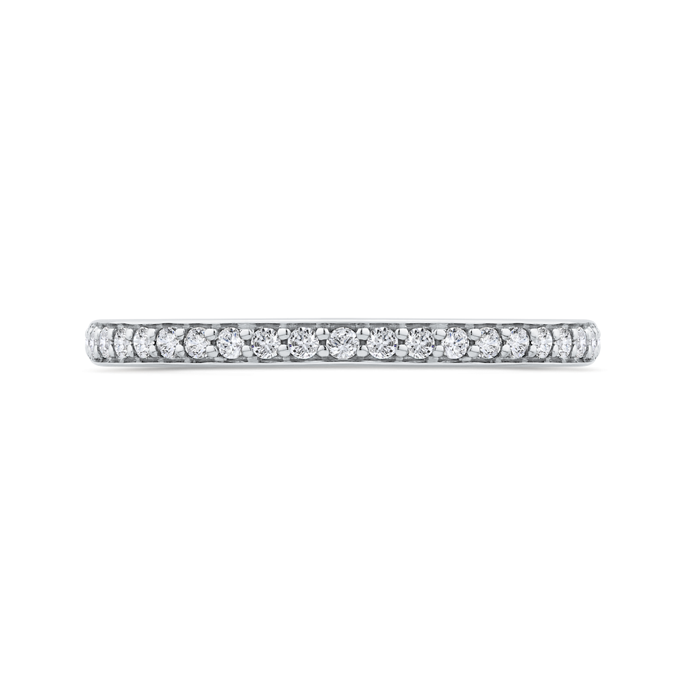 14K White Gold Diamond Wedding Band