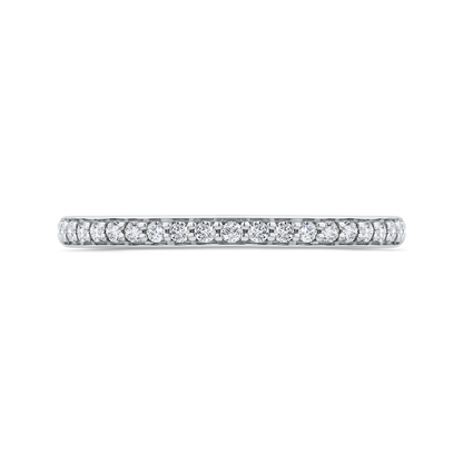 14K White Gold Diamond Wedding Band