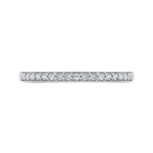 14K White Gold Diamond Wedding Band