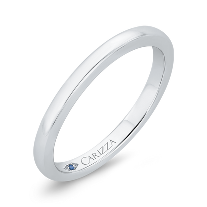 14K White Gold Diamond Wedding Band
