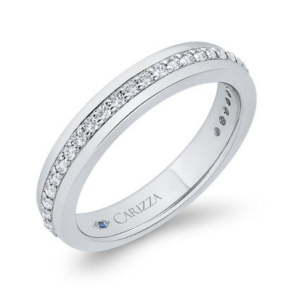 14K White Gold Diamond Wedding Band