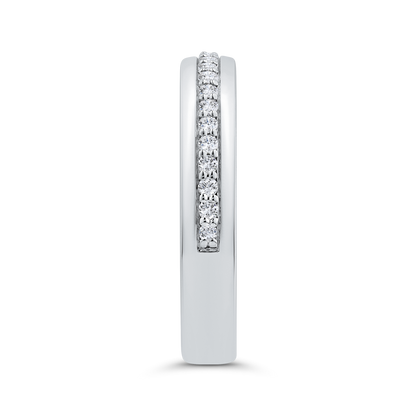 14K White Gold Diamond Wedding Band