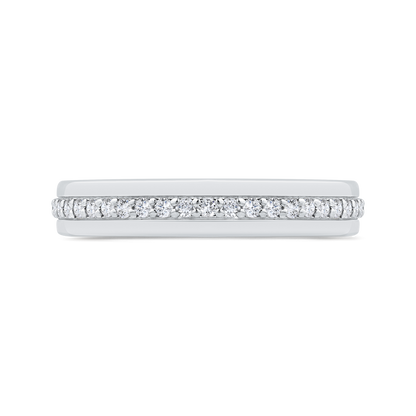 14K White Gold Diamond Wedding Band