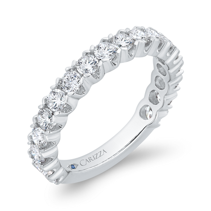 14K White Gold Diamond Wedding Band