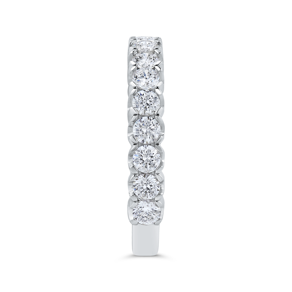 14K White Gold Diamond Wedding Band