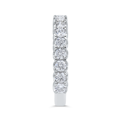 14K White Gold Diamond Wedding Band
