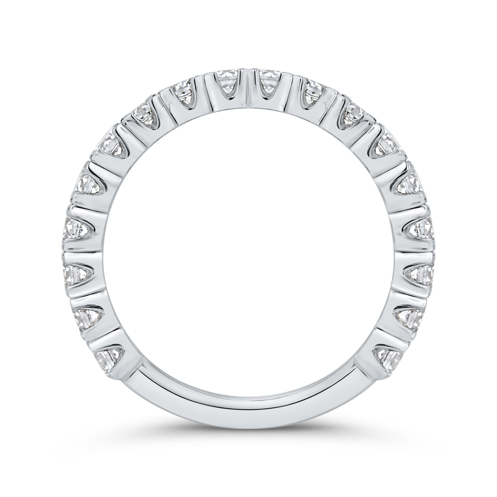 14K White Gold Diamond Wedding Band