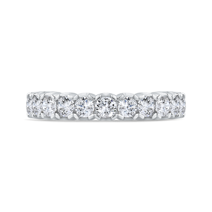 14K White Gold Diamond Wedding Band