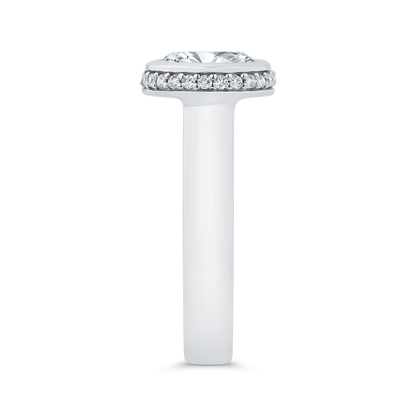 14K White Gold Diamond Engagement Ring (Semi-Mount)