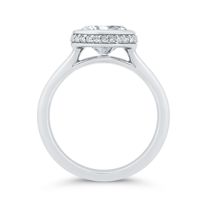 14K White Gold Diamond Engagement Ring (Semi-Mount)